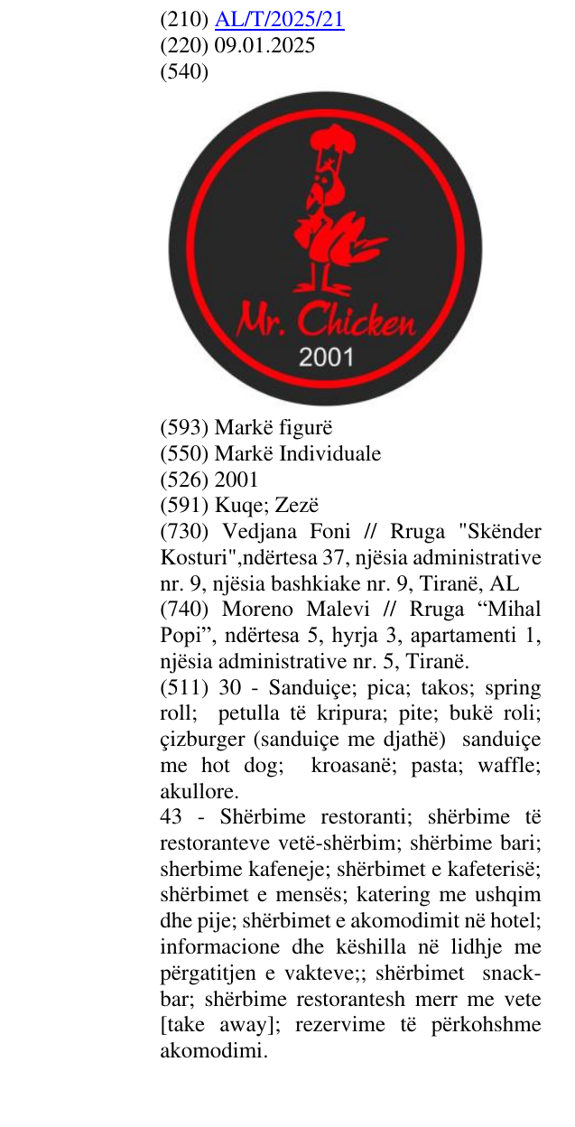 Zëri i markës 2001 në buletin