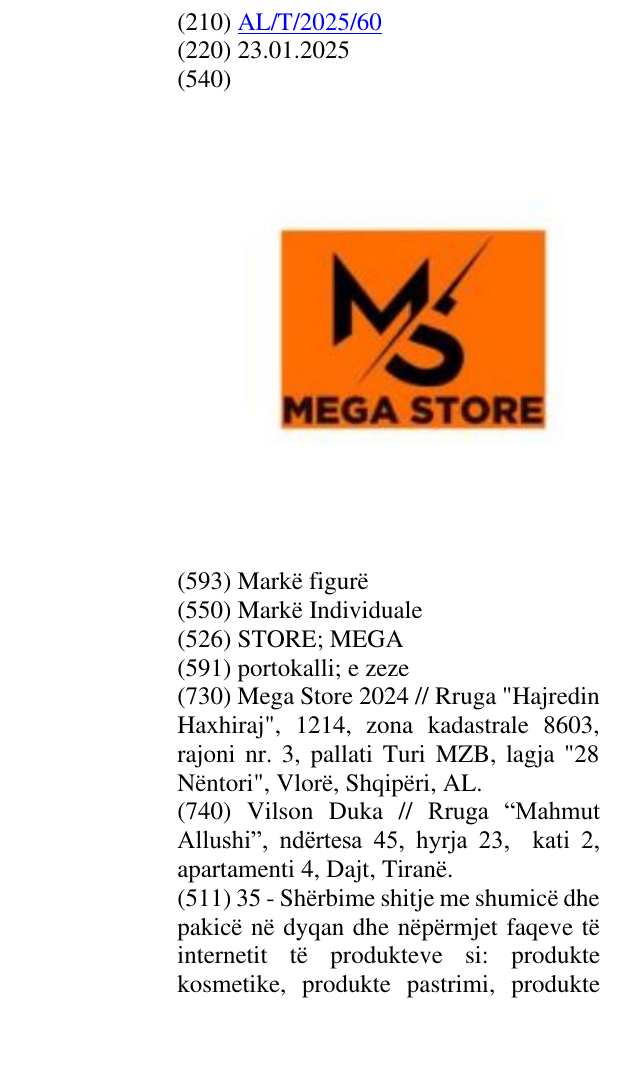 Zëri i markës STORE; MEGA në buletin
