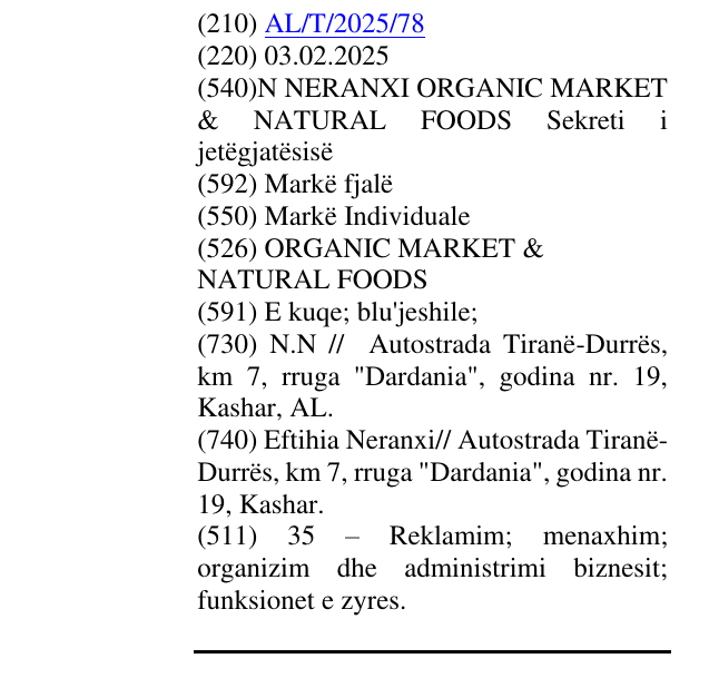 Zëri i markës N NERANXI ORGANIC MARKET & NATURAL FOODS Sekreti i jetëgjatësisë në buletin