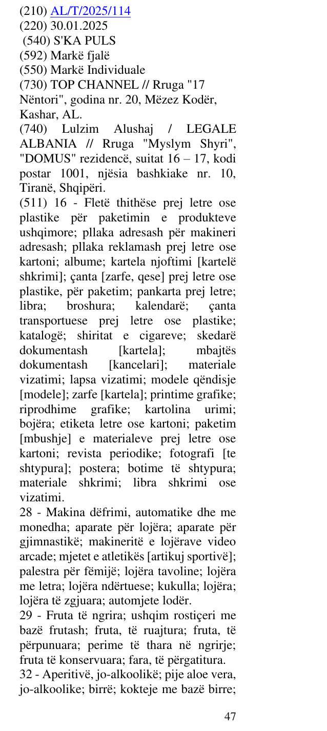 Zëri i markës S'KA PULS në buletin