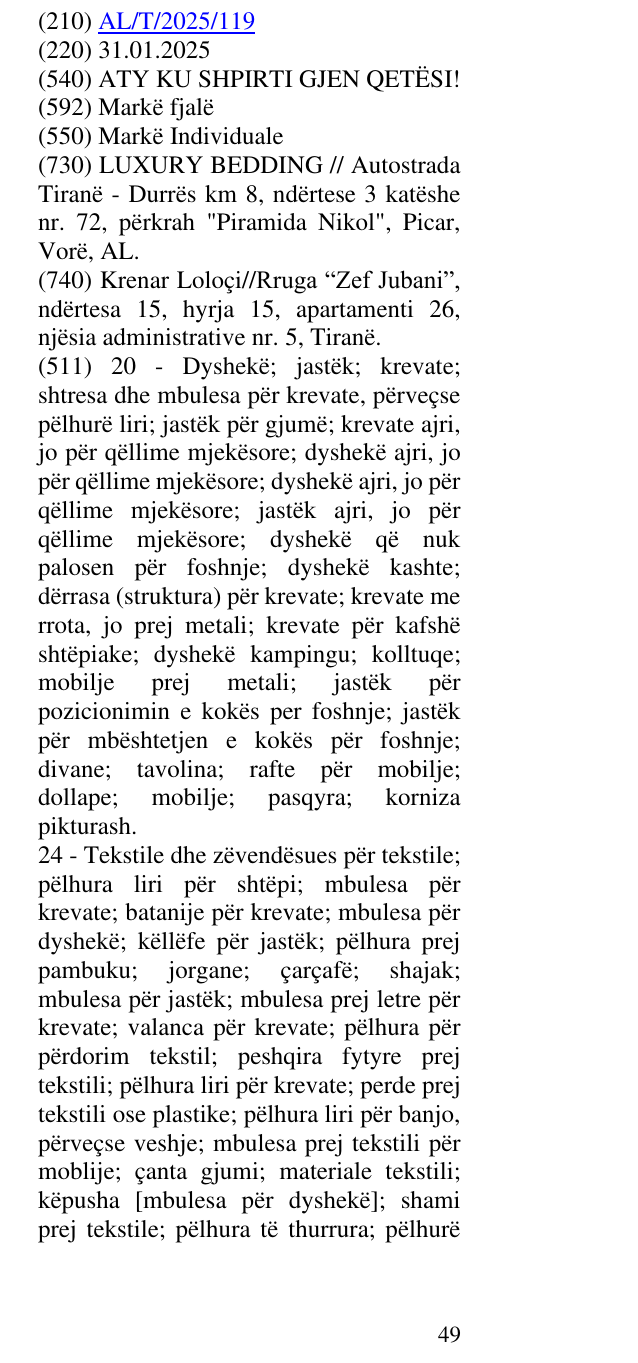 Zëri i markës ATY KU SHPIRTI GJEN QETËSI! në buletin