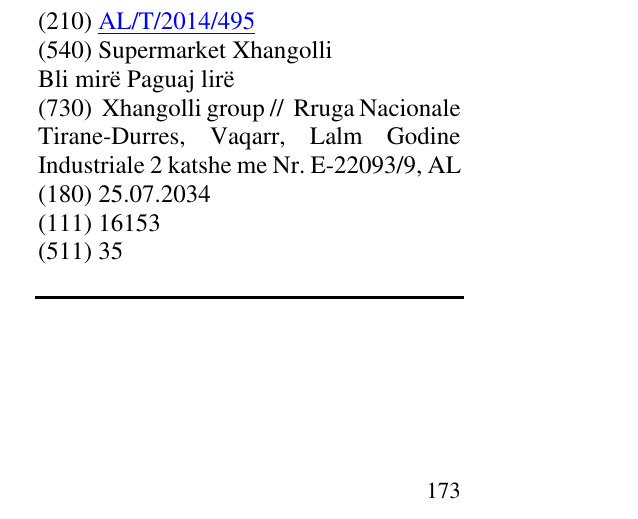 Zëri i markës Supermarket Xhangolli Bli mirë Paguaj lirë në buletin