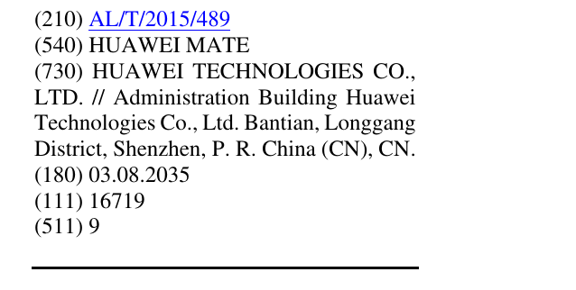 Zëri i markës HUAWEI MATE në buletin