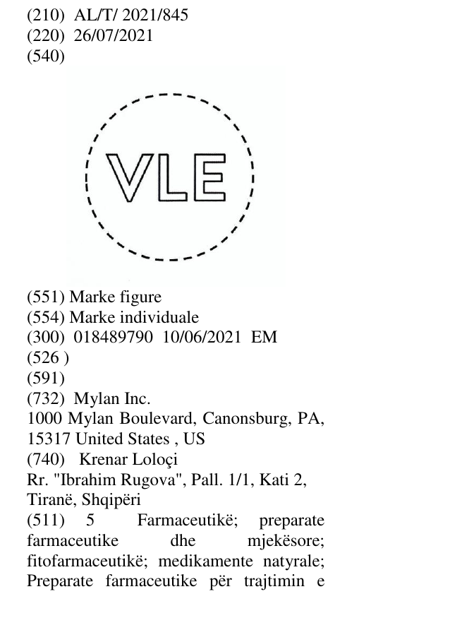 Zëri i markës VLE në buletin