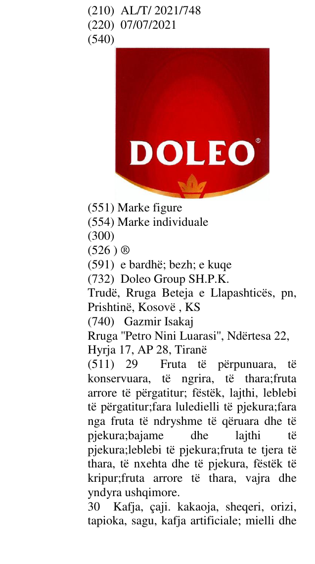 Zëri i markës ® në buletin