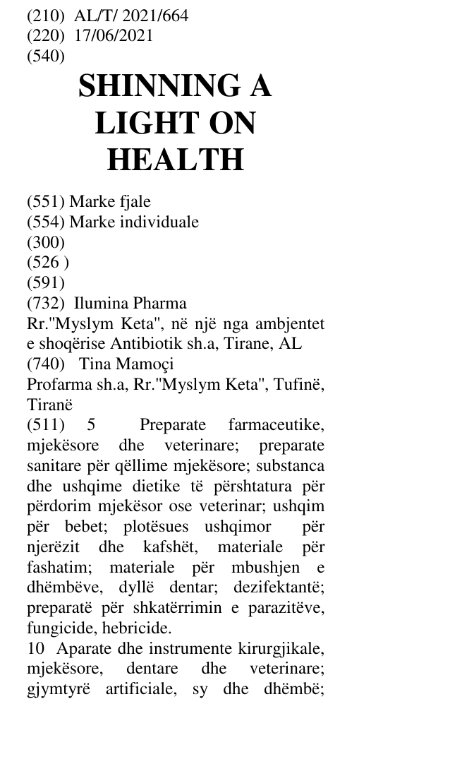 Zëri i markës SHINNING A LIGHT ON HEALTH në buletin