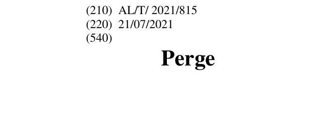 Zëri i markës Perge në buletin
