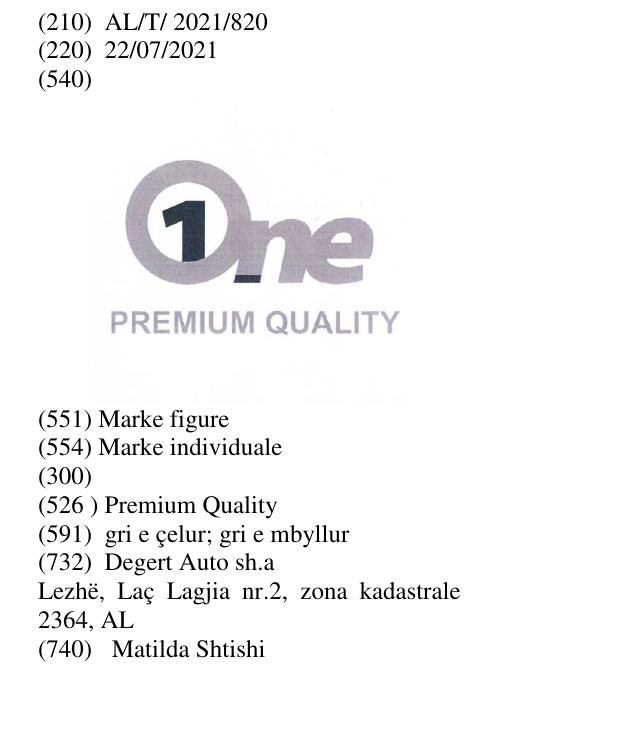 Zëri i markës Premium Quality në buletin