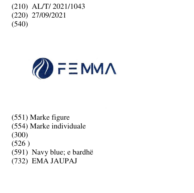 Zëri i markës FEMMA në buletin