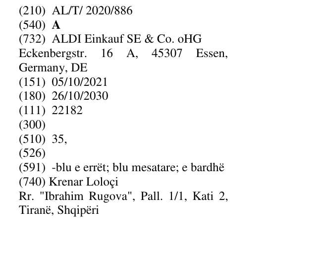 Zëri i markës A në buletin