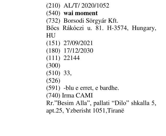 Zëri i markës wai moment në buletin