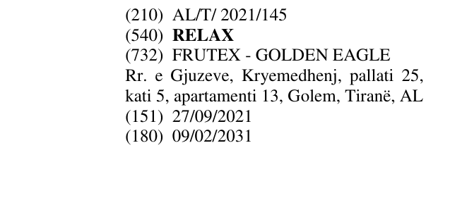 Zëri i markës RELAX në buletin