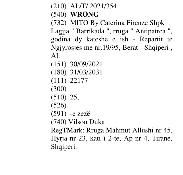 Zëri i markës WRŌNG në buletin