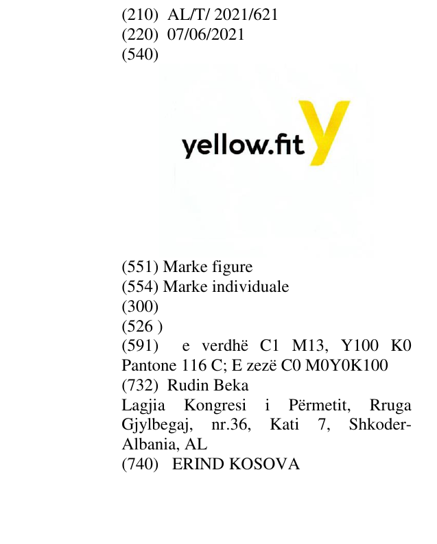 Zëri i markës yellow.fit në buletin