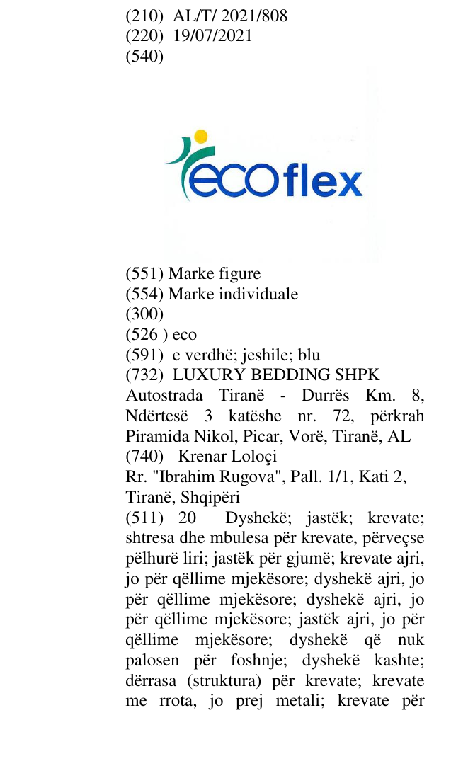Zëri i markës eco në buletin