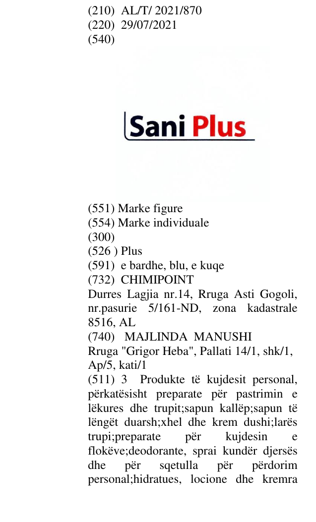 Zëri i markës Plus në buletin