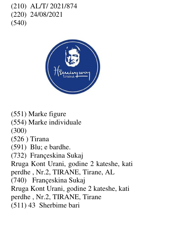 Zëri i markës Tirana në buletin