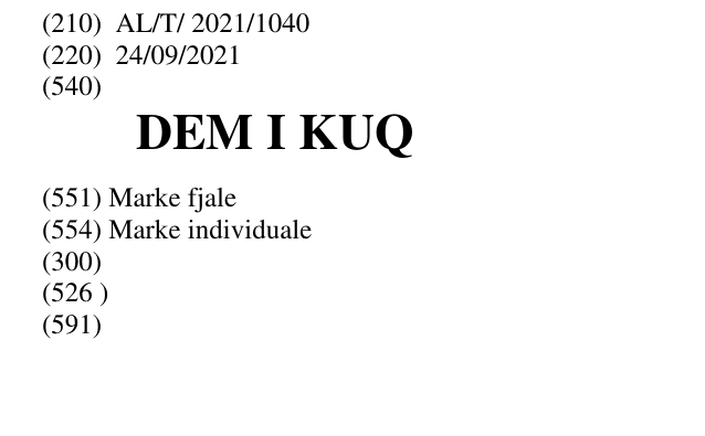 Zëri i markës DEM I KUQ në buletin