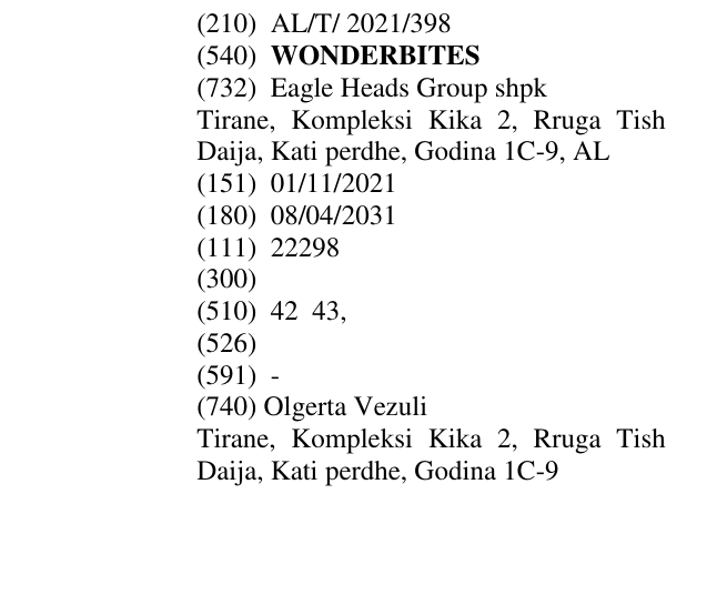 Zëri i markës WONDERBITES në buletin