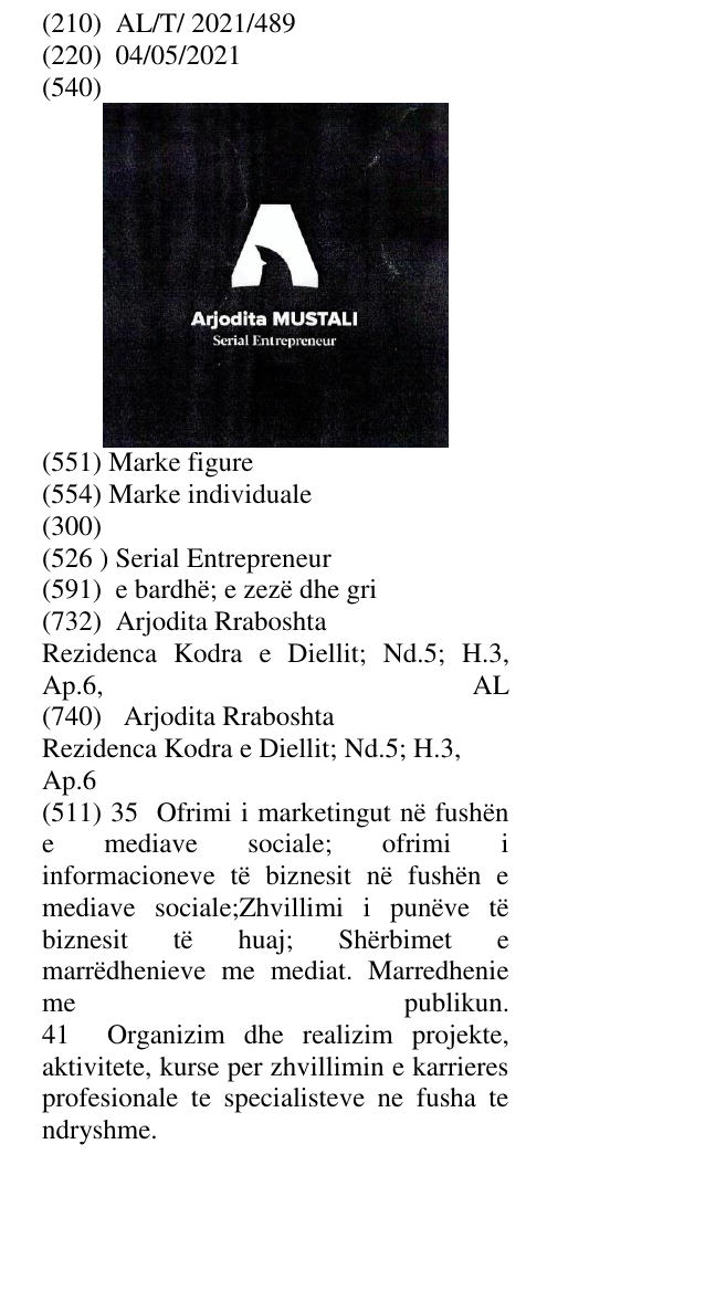 Zëri i markës Serial Entrepreneur në buletin