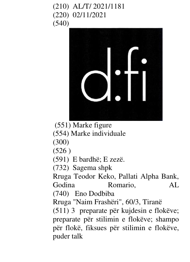 Zëri i markës dfi në buletin