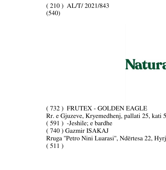 Zëri i markës Natura100% në buletin