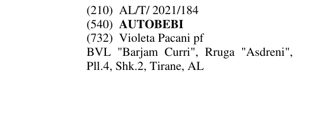 Zëri i markës AUTOBEBI në buletin