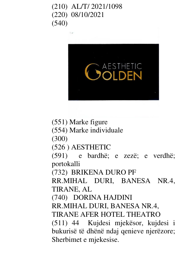 Zëri i markës AESTHETIC në buletin