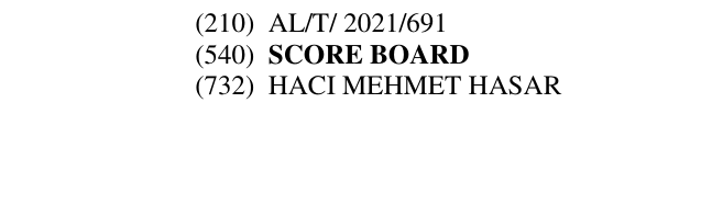 Zëri i markës SCORE BOARD në buletin