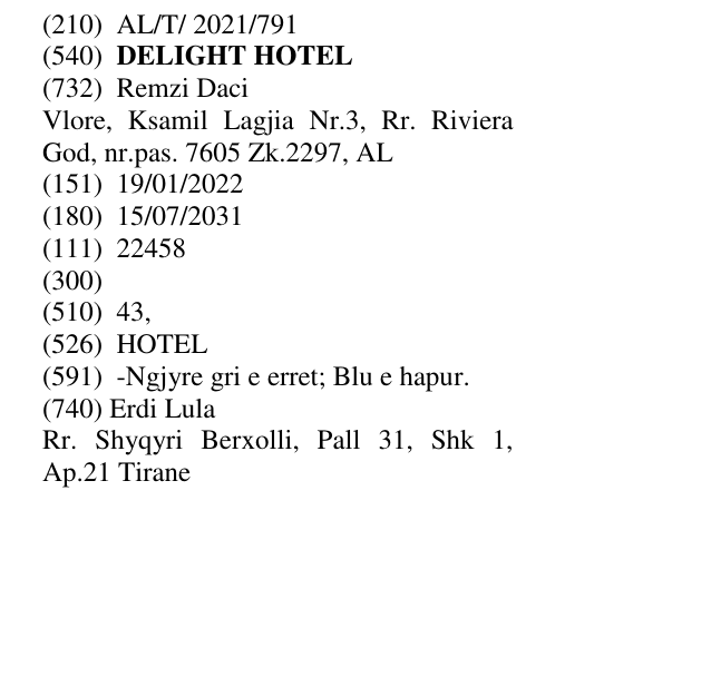 Zëri i markës DELIGHT HOTEL në buletin