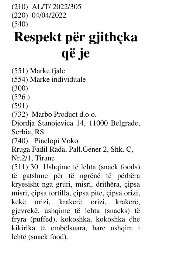 Zëri i markës Respekt për gjithçka që je në buletin