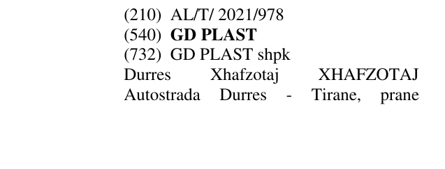 Zëri i markës GD PLAST në buletin