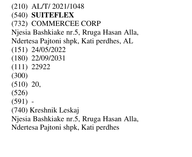 Zëri i markës SUITEFLEX në buletin
