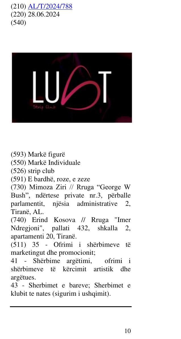 Zëri i markës strip club në buletin