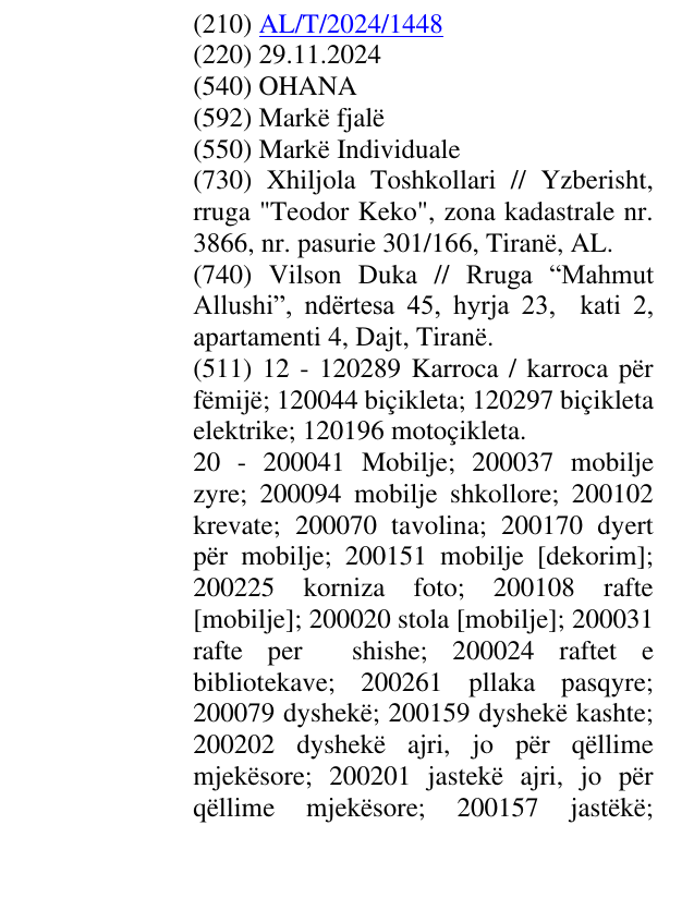Zëri i markës OHANA në buletin