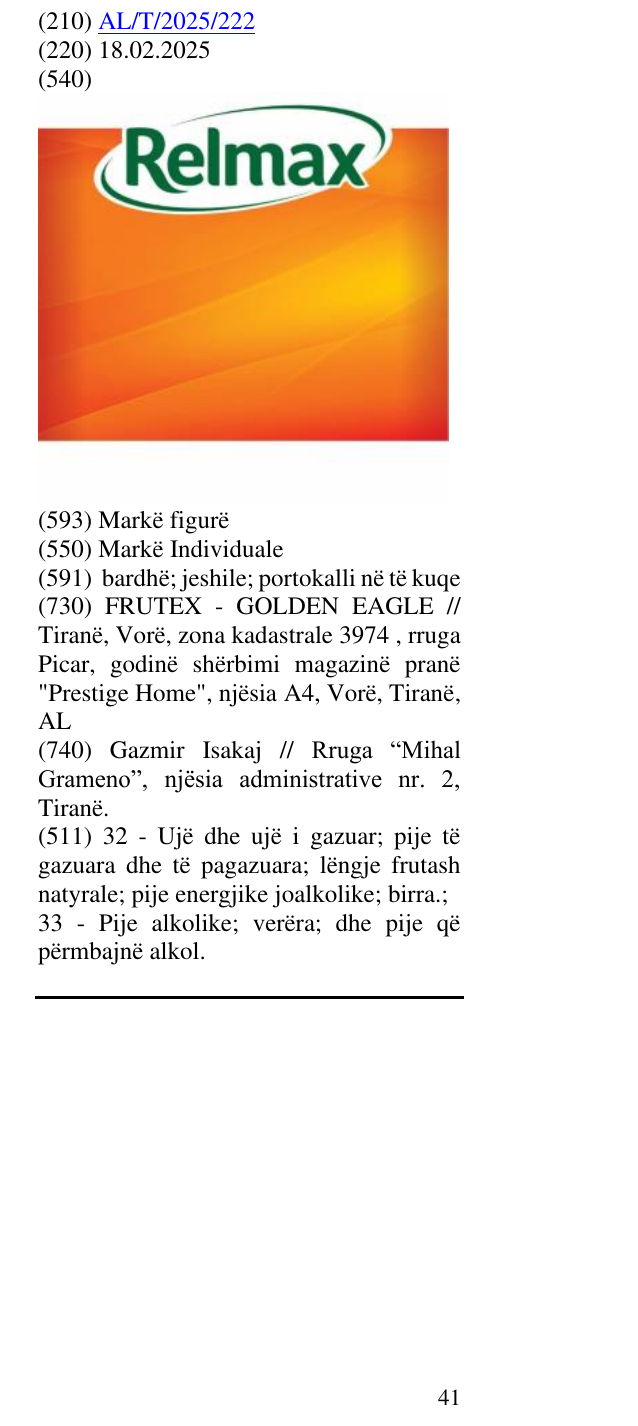 Zëri i markës RELMAX në buletin