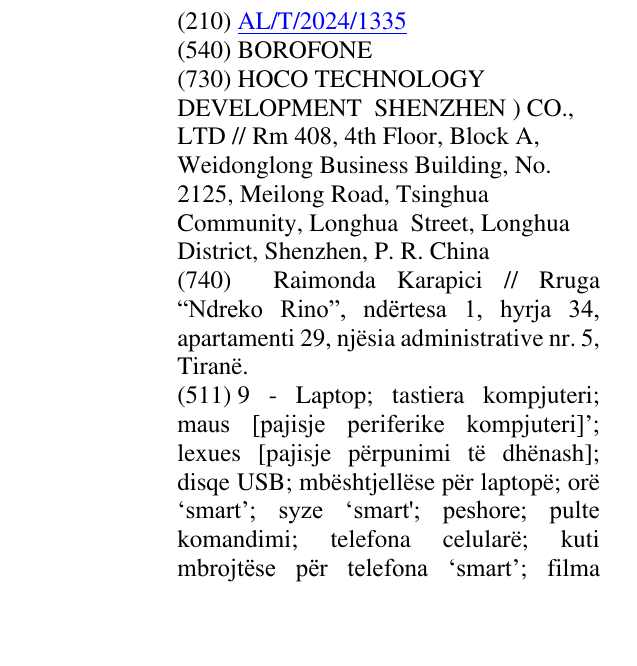 Zëri i markës BOROFONE në buletin