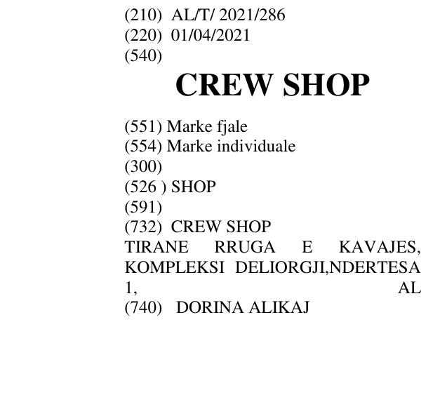 Zëri i markës CREW SHOP në buletin