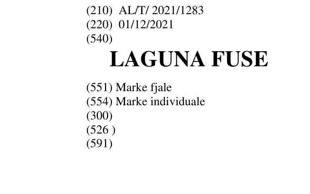 Zëri i markës LAGUNA FUSE në buletin