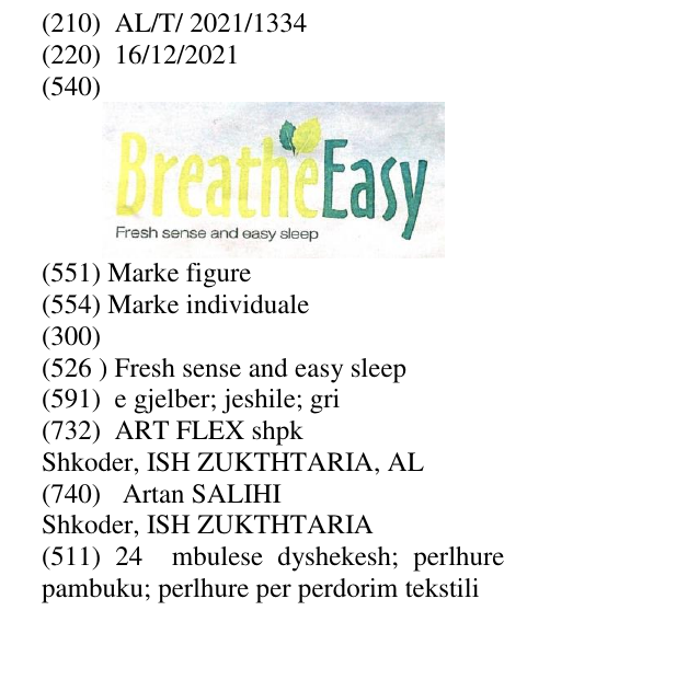 Zëri i markës Fresh sense and easy sleep në buletin