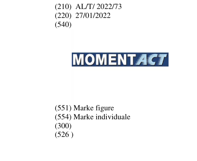Zëri i markës MOMENT ACT në buletin