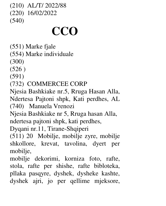 Zëri i markës CCO në buletin