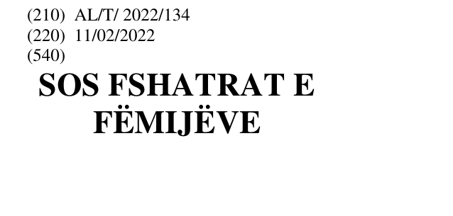 Zëri i markës SOS FSHATRAT E FËMIJËVE Buletini i Pronësisë Industriale 23 në buletin