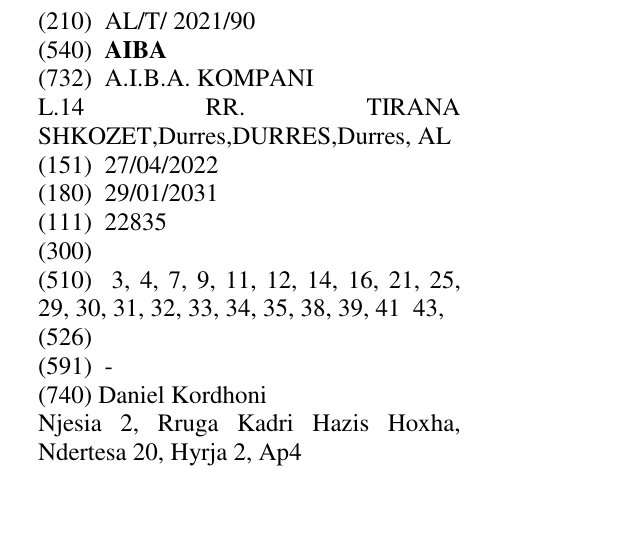 Zëri i markës AIBA në buletin