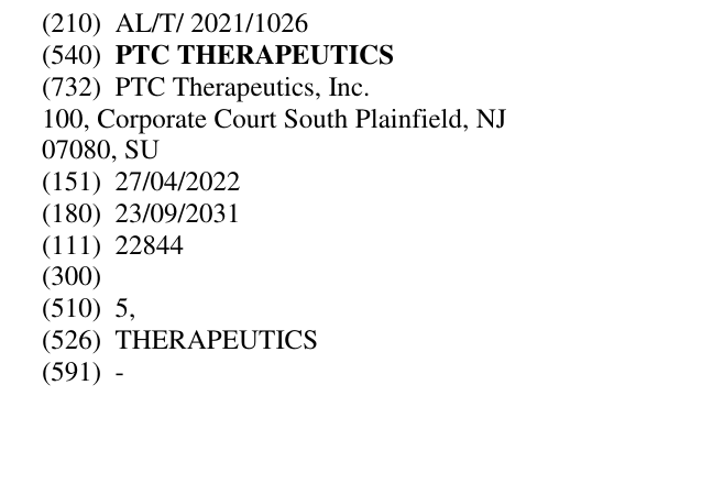 Zëri i markës PTC THERAPEUTICS në buletin