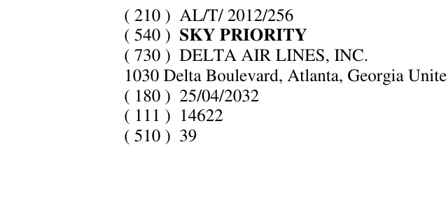 Zëri i markës SKY PRIORITY në buletin