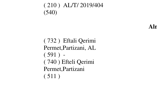Zëri i markës Almeg në buletin