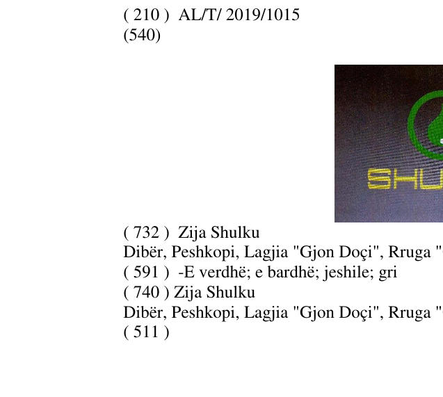 Zëri i markës SHULKU në buletin