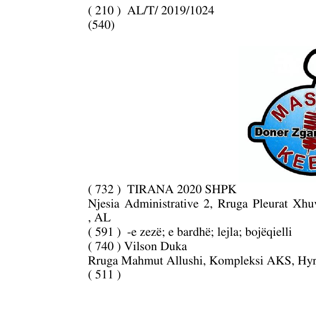 Zëri i markës MASTER KEBAP Doner Zgarë Gjellëra në buletin