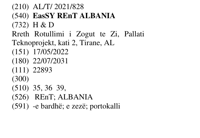 Zëri i markës EasSY REnT ALBANIA në buletin